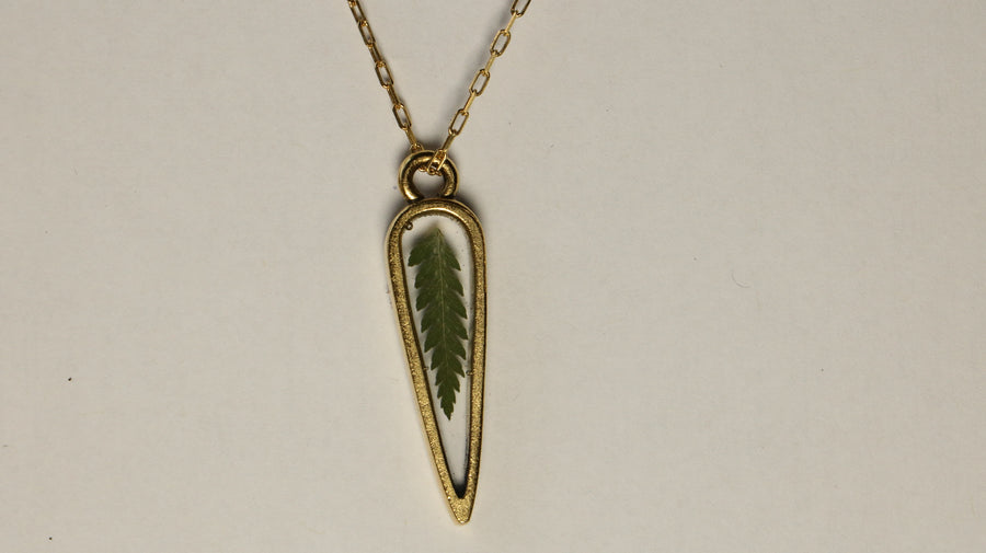 Fern Skinny Drop Necklace