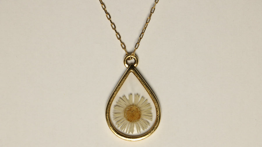 Fleabane Teardrop Necklace