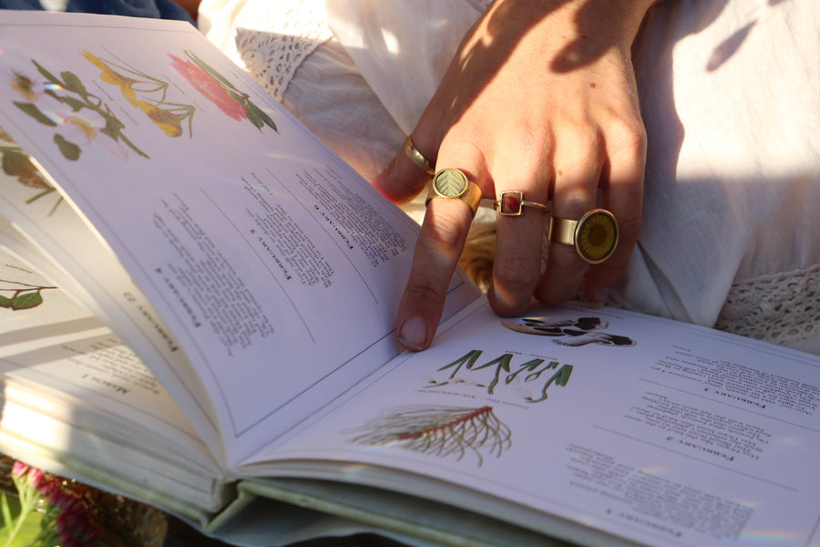 Fern Adjustable Small Circle Ring