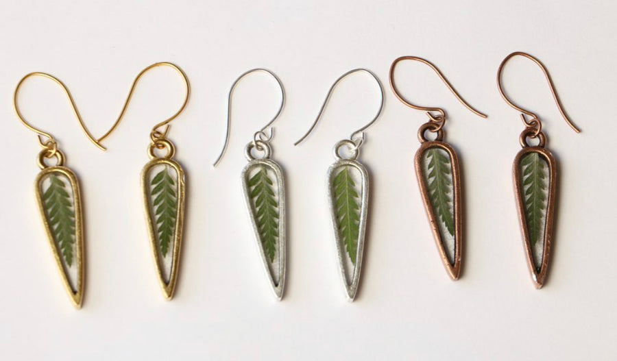 Fern Skinny Drop Earrings