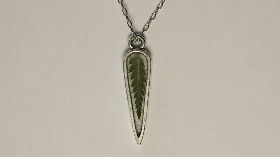 Fern Skinny Drop Necklace