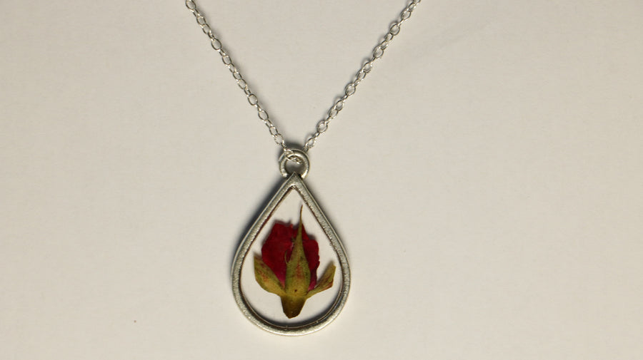 Rose Teardrop Necklace