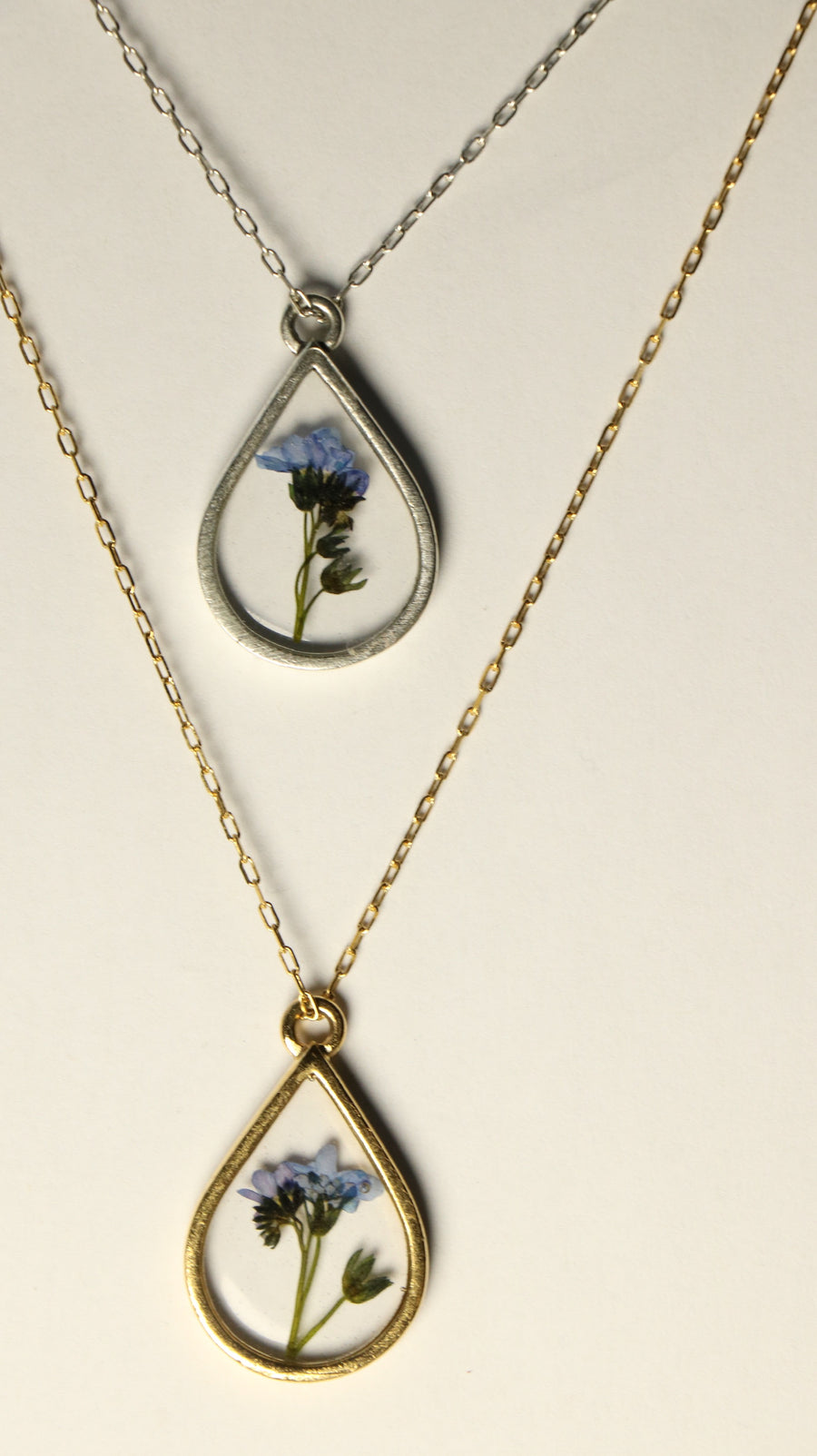 Forget-me-not Teardrop Necklace