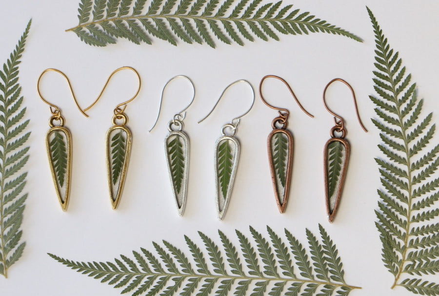 Fern Skinny Drop Earrings