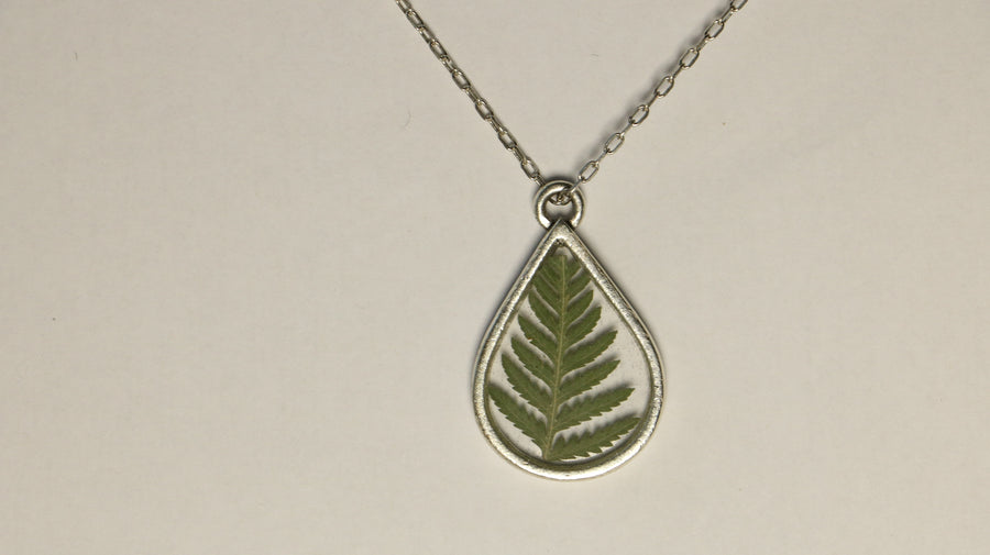 Fern Teardrop Necklace