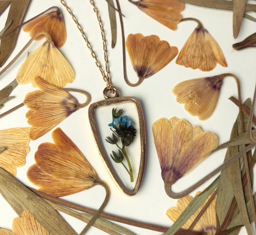 Forget-Me-Not Arrowhead Necklace