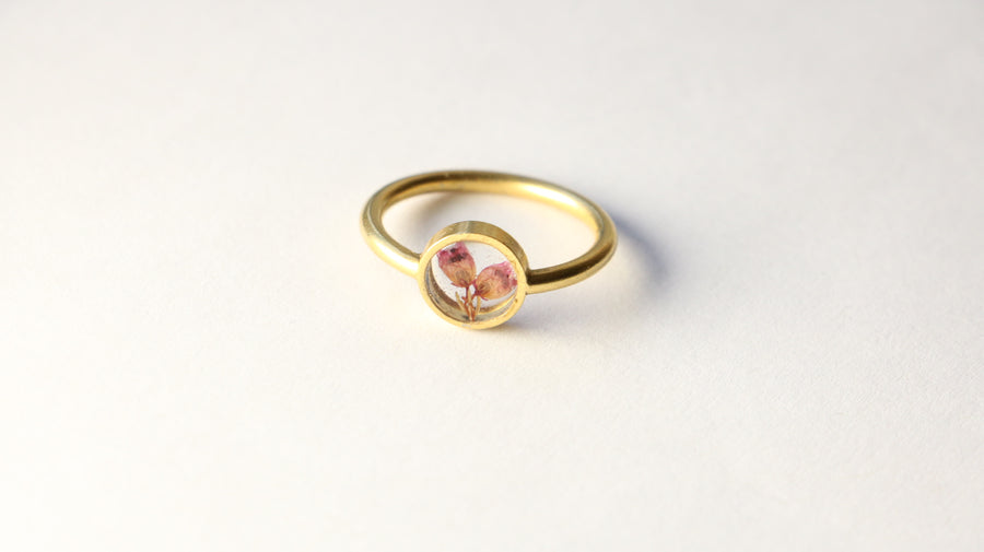 Heather Transparent Circle Ring