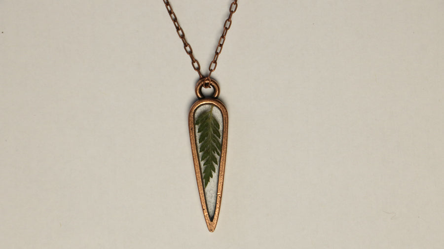 Fern Skinny Drop Necklace