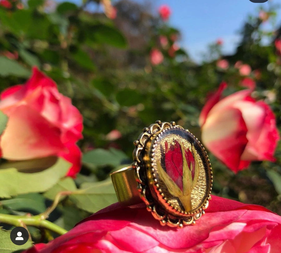 Rose Ornate Adjustable Circle Ring