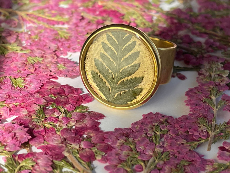 Fern Adjustable Large Circle Ring