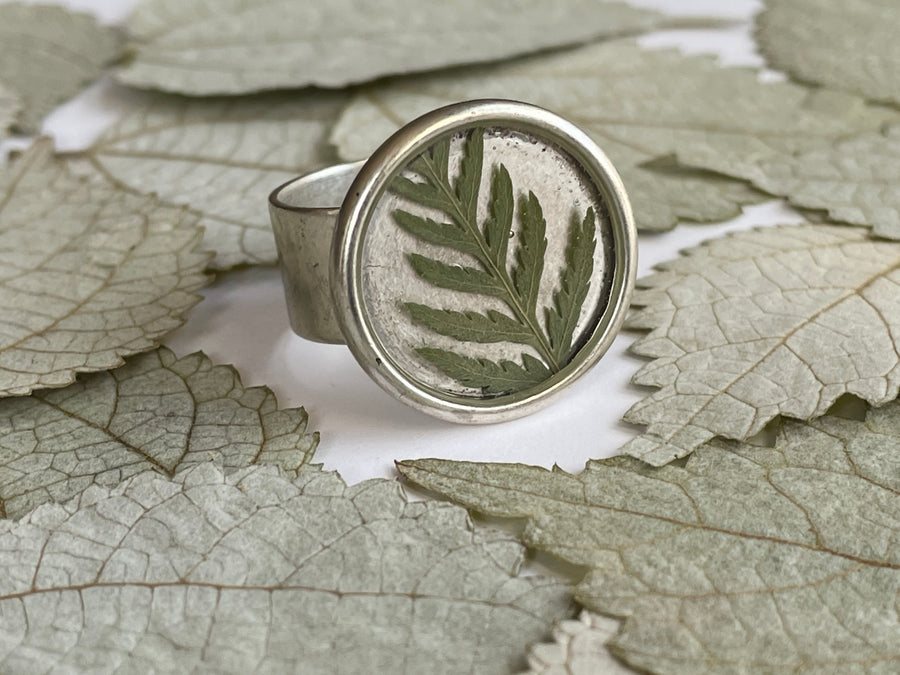 Fern Adjustable Large Circle Ring