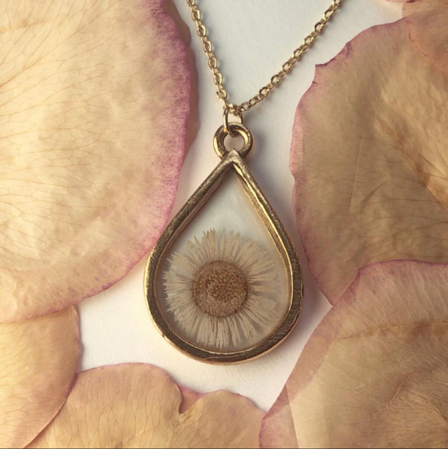 Fleabane Teardrop Necklace