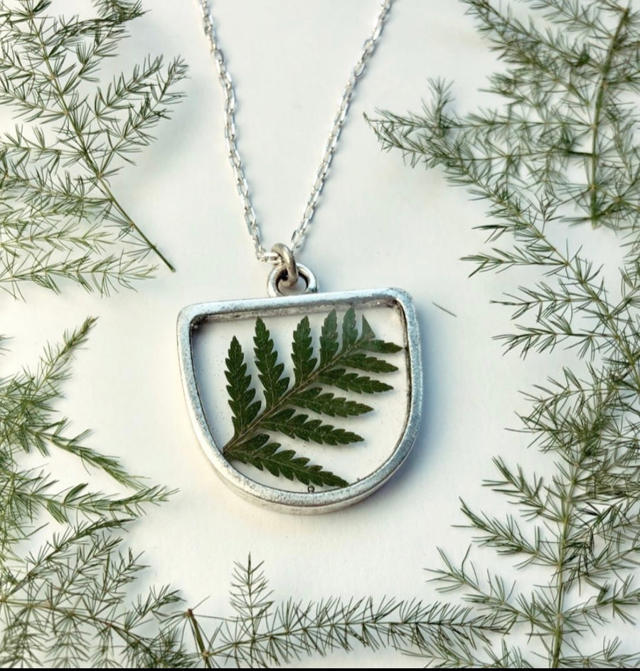 Fern Half Circle Necklace