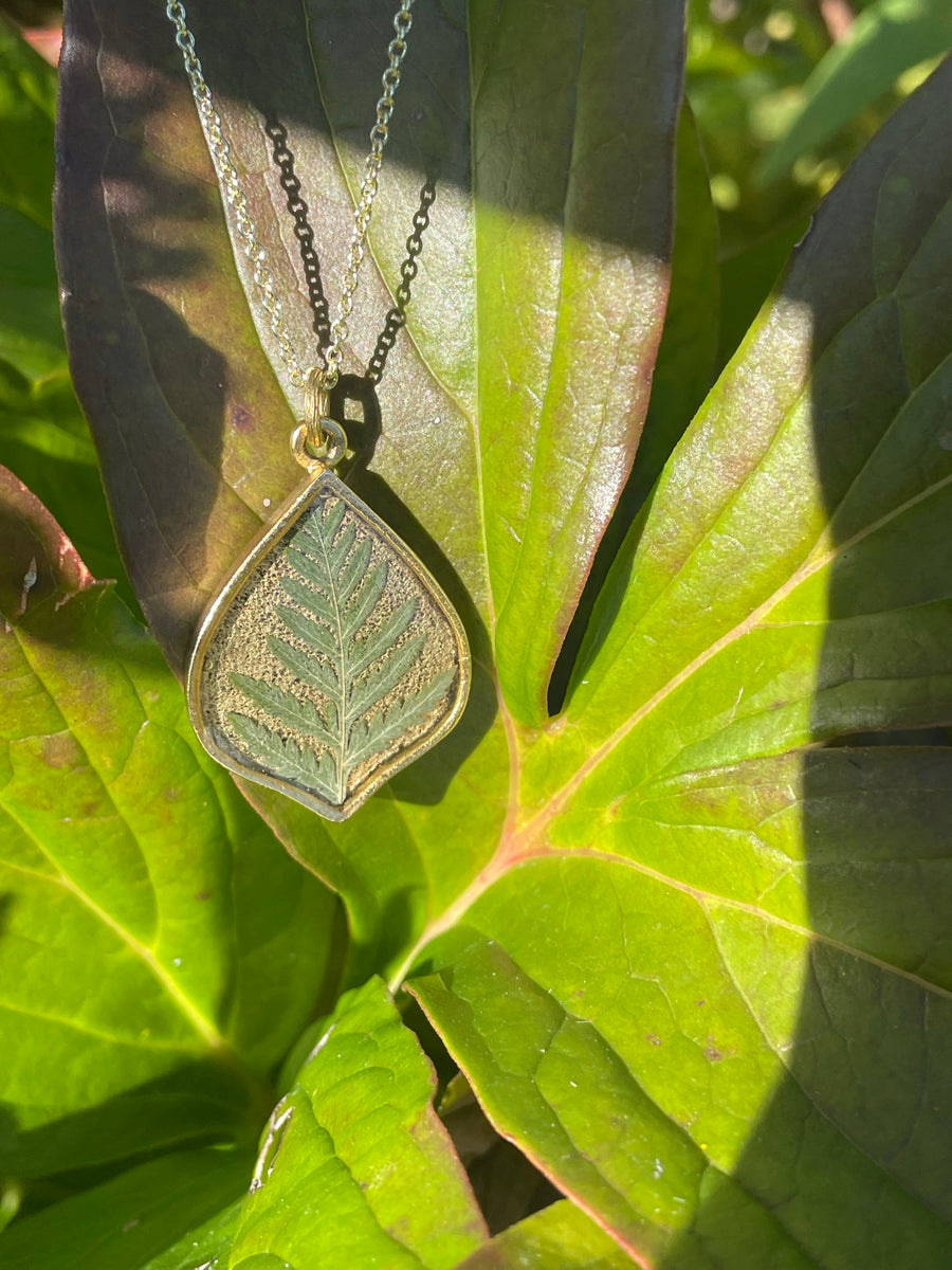 Fern Leaf Gold Necklace